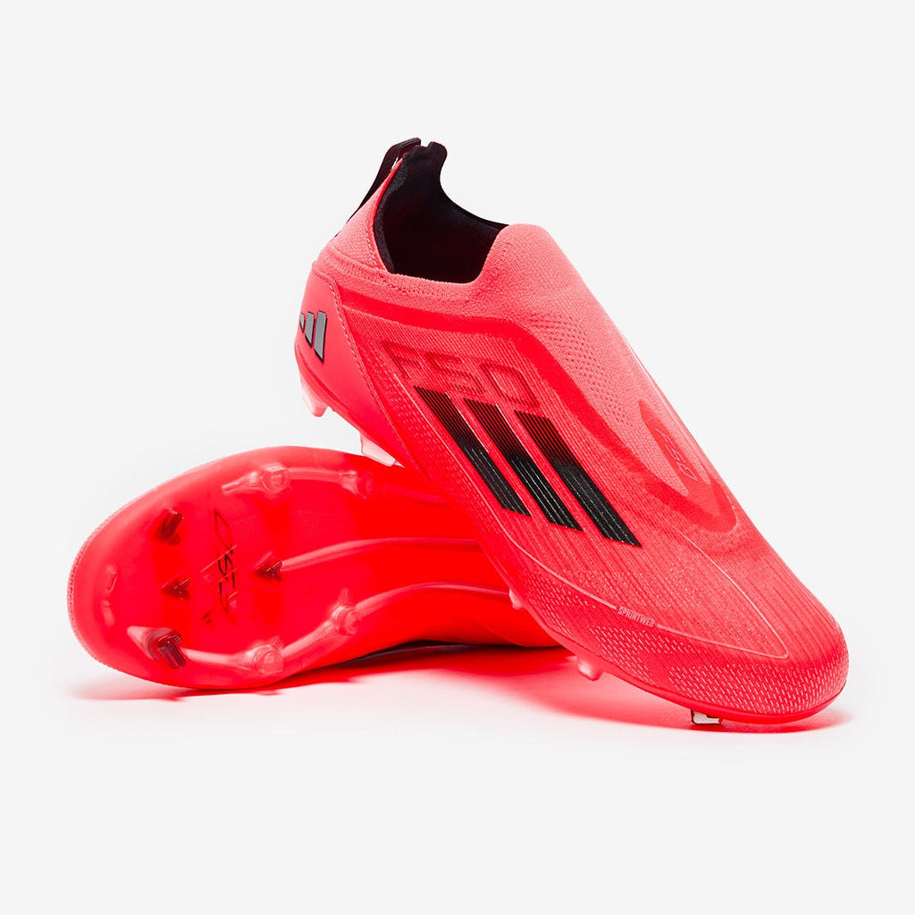 حذاء كرة قدم F50 Pro Laceless FG للأطفال من أديداس