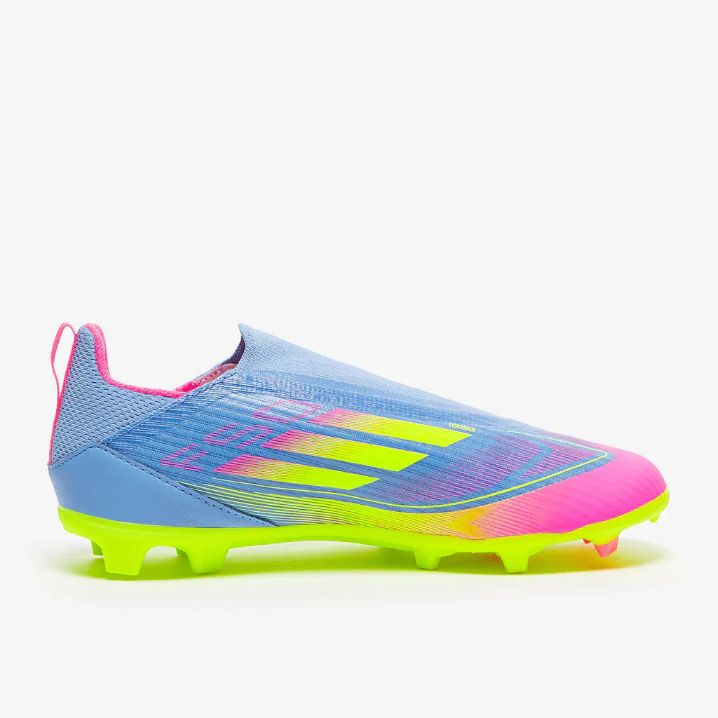 حذاء كرة قدم F50 League Laceless FG للأطفال من أديداس