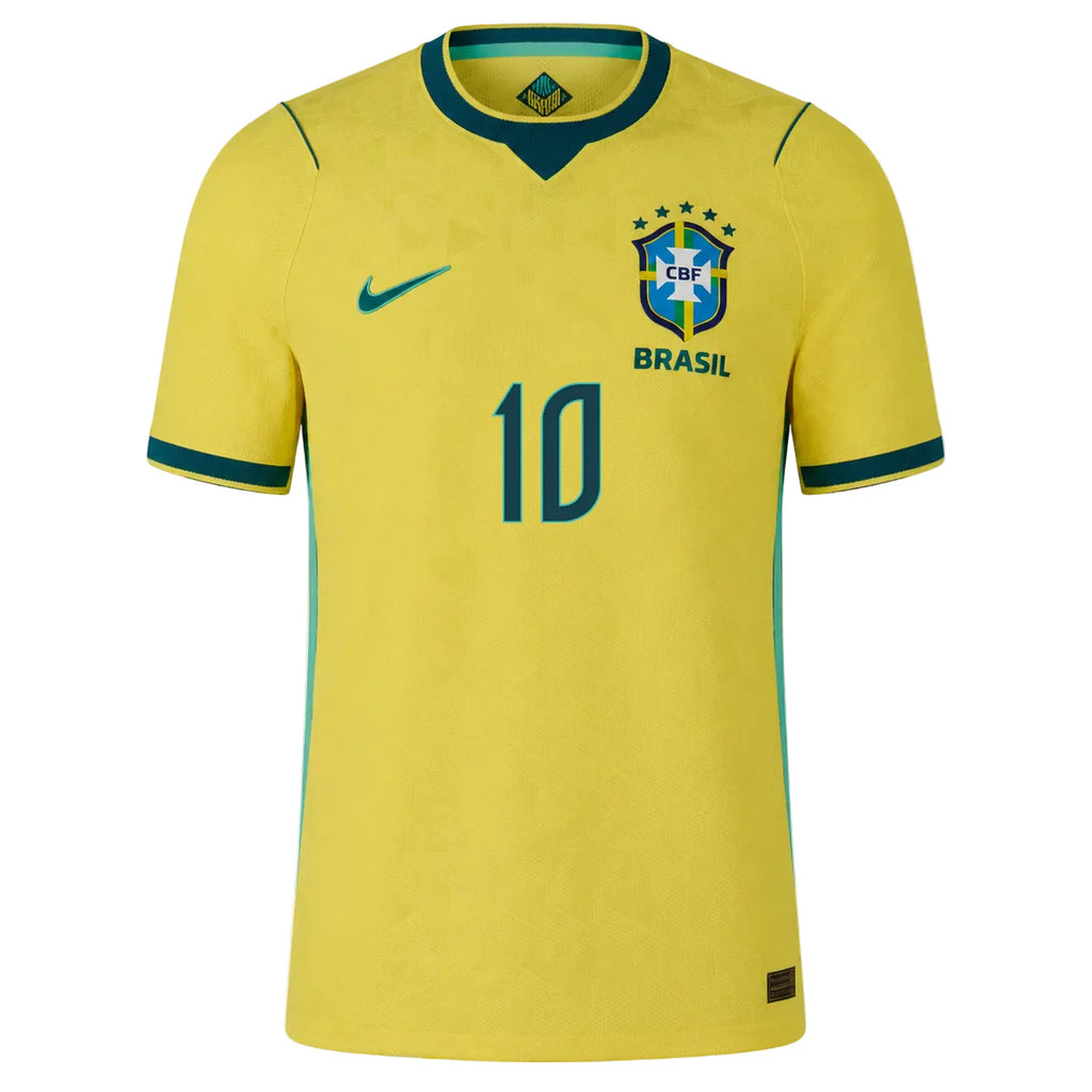 قميص Brazil Neymar Jr. Match Authentic Home 2026 (Yellow/Teal) للرجال من نايكي
