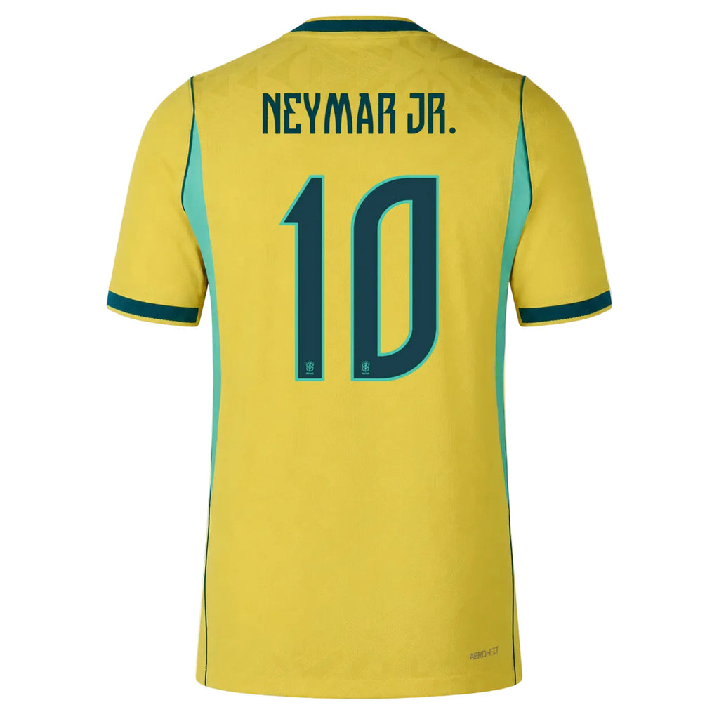 قميص Brazil Neymar Jr. Match Authentic Home 2026 (Yellow/Teal) للرجال من نايكي