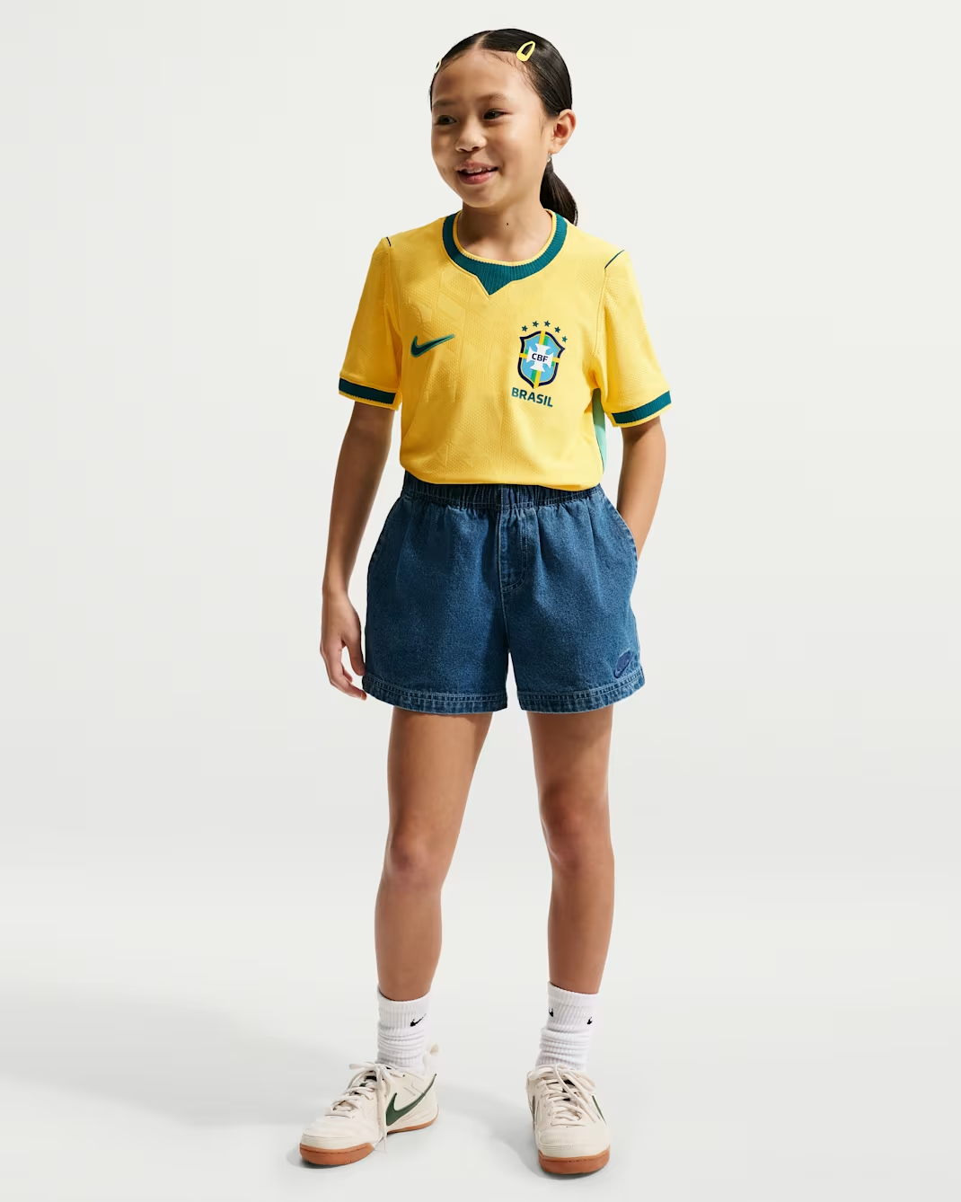 قميص Brazil 2026 Match Home Mini Full Set & Shorts